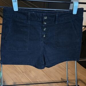 Black Jean Button Up Shorts- a.n.a Brand Women's Size 10